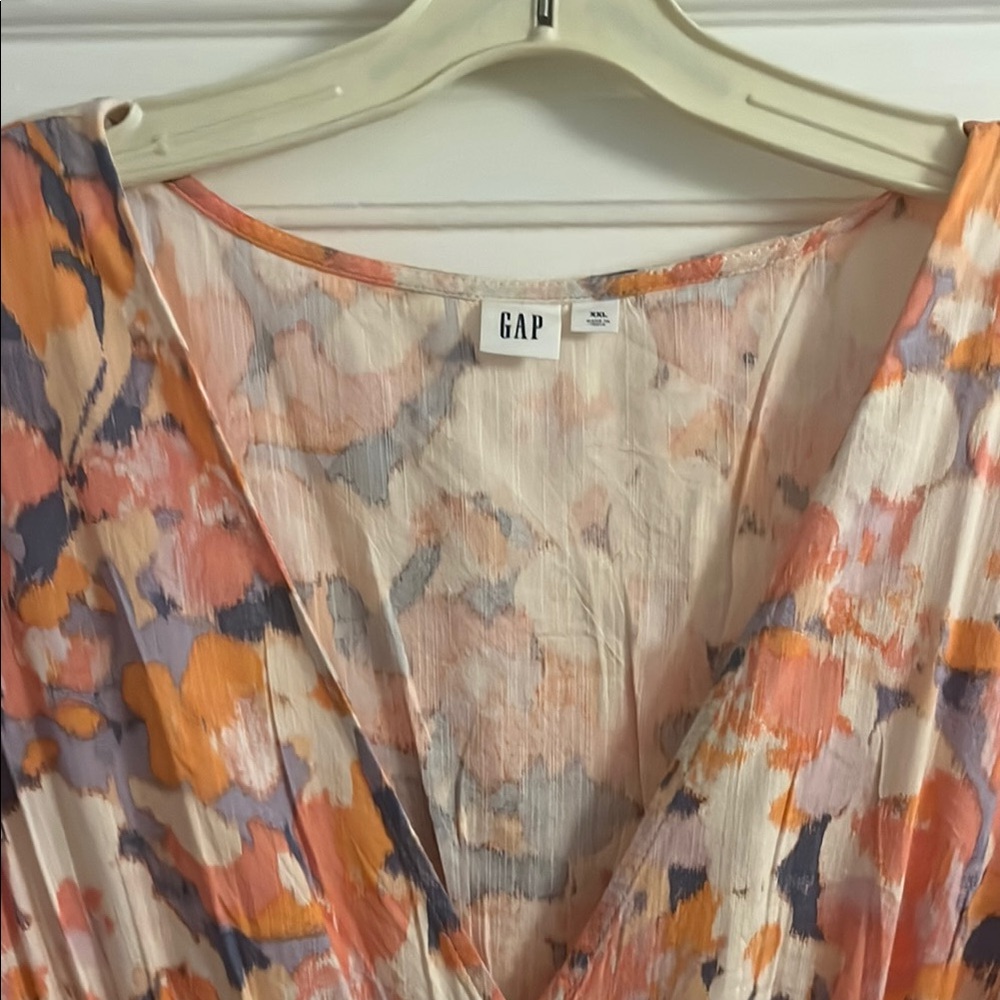 GAP Floral V-Neck Maxi Dress